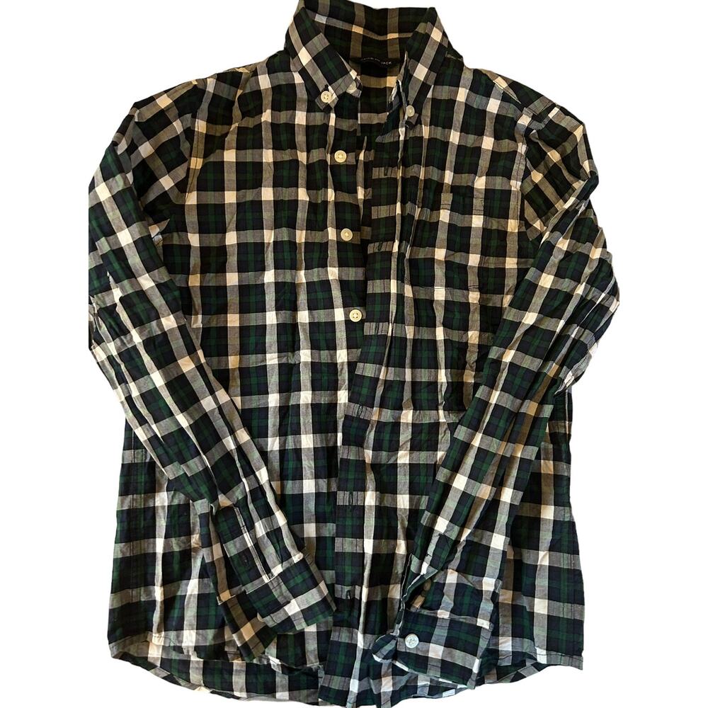 Janie & Jack Blue Green Plaid Shirt size 14